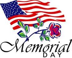 Colorful "Memorial Day" clipart