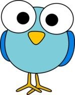 Clip Art of the cartoon Blue bird