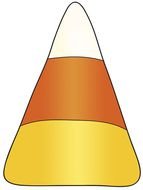 clipart of white, yellow and orange cone
