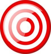 Symbol Man On Red Target Bullseye Stock Vector