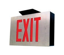 metal emergency exit sign