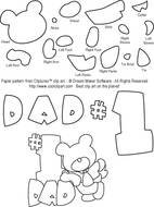 Fathers Day Free Teddy Bear Paper Piecing Pattern