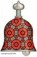 red Antique bell drawing