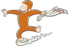 monkey with a towel rolls on soap