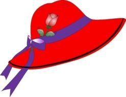 Clipart of Red Hat and rose