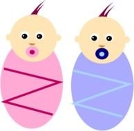 boy and girl twins illustration