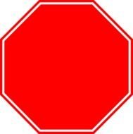 Blank Stop Sign drawing