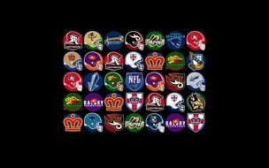 set of colorful Nfl Logos at black background