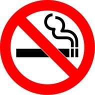 Clipart of the no smoking symbol