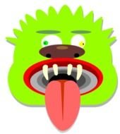 green monster face
