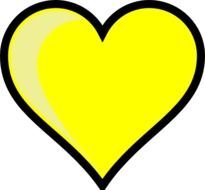 Yellow Heart At Clkercom Vector Online Royalty N3