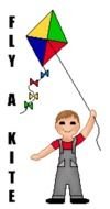 graphic boy with a kite