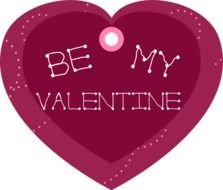 Clip Art 113757 Be My Valentine Heart Shaped Gift Tag Hight