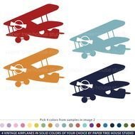 Vintage Airplane Customized With Your Choice Of Colors 4 P