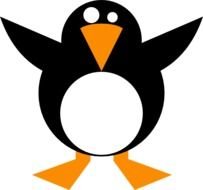Simple Penguin At Clkercom Vector Online Royalty clipart