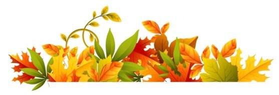 clipart of the autumnal leaves border