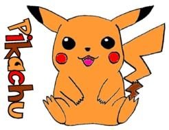 Drawing of the orange Pikachu