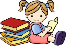 clipart of the reading girl