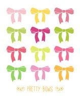 Clip art of the pretty bows