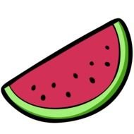 isolated watermelon slice