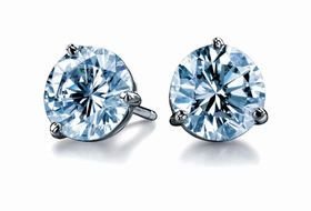 diamond round earrings