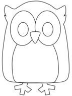 wise owl as a black and white graphic image