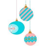 Vintage Christmas Ornament Pastel Color Retro N2