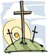 cemetery with crosses drawing
