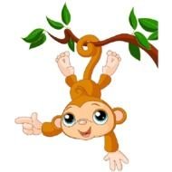 Baby Monkey Face Clip Art Black clipart