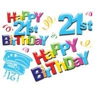 clip art for Happy 21st Birthday