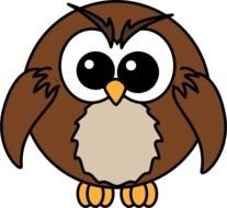 Cartoon brown Owl drawing