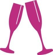 Champagne Glass Pink At Clkercom Vector Online