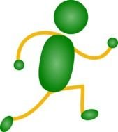 Green&amp;yellow Jogging Man At Clkercom Vector