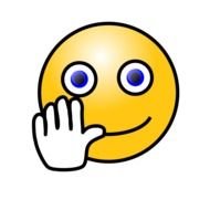 Emoticons Hand Waving Face drawing