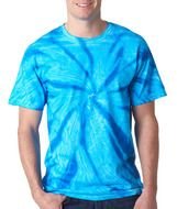 Gildan Adult Tie Dye Neon One Color Pinwheel Tee clipart