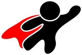 Super Hero Red Cape Vector Online Royalty