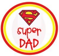 greeting card for dad with superman logo