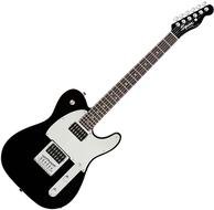 black and white guitar on a white background