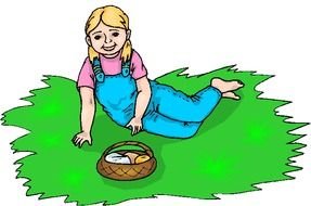 Girl Picnic At The Park Free Microsoft