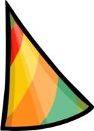 Clipart of the colorful party hat