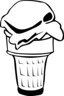 Black And White Ice Cream drawing