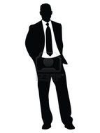 Silhouette Man Business drawing