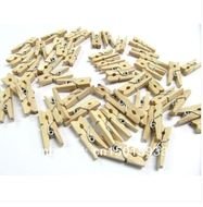 500pcs lot Free Shipping Mini Wooden Clips Natural Paper Photo