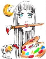 Party Woman Surprised Artist Large Happy Garter Girl