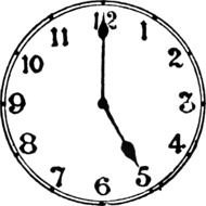Alarm 5 o Clock drawing
