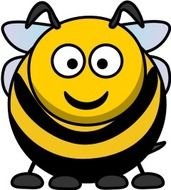 Cartoon Bee Svg Vector Sfree