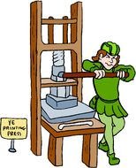 Printing Press drawing