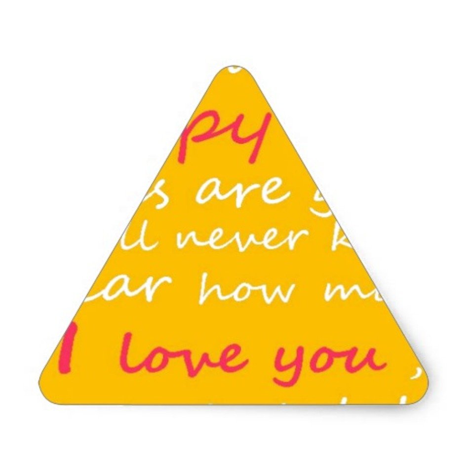 You Are My Sunshine Word Art Triangle Sticker Zazzle