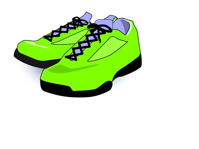 Neon Green Tennis Shoes Vector Online Royalty