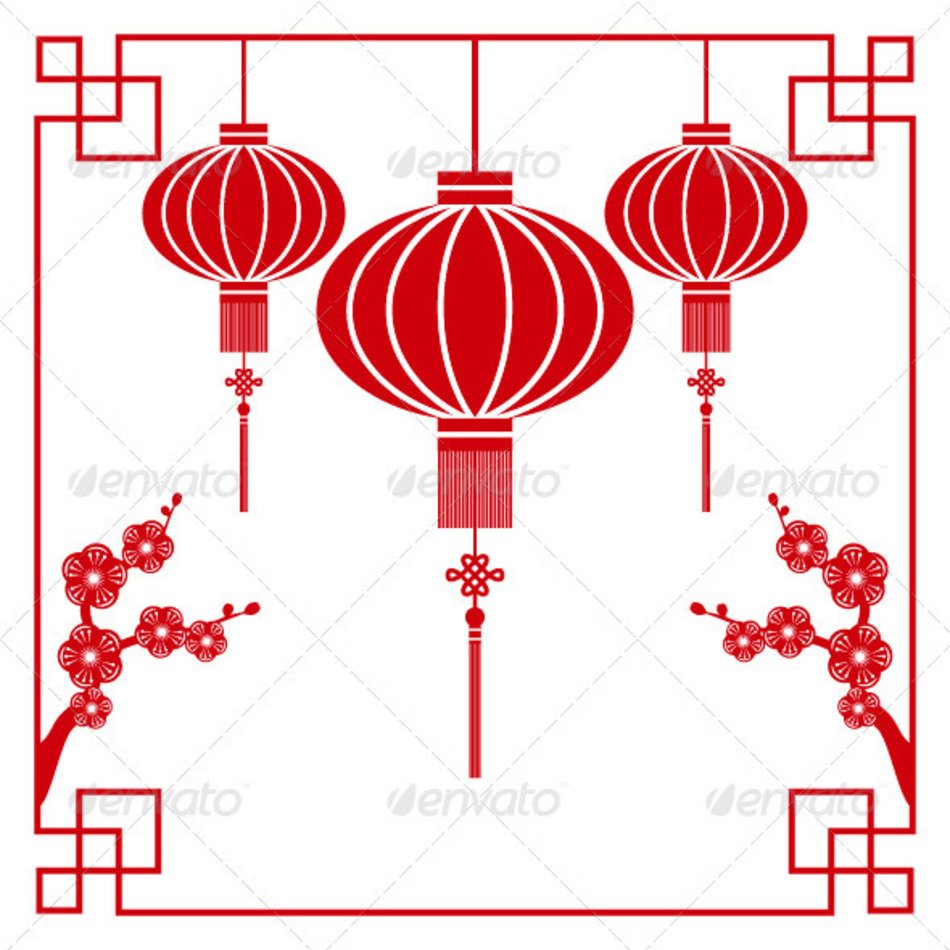 Chinese New Year Greeting Card Zip Contains Fully Editable Eps10